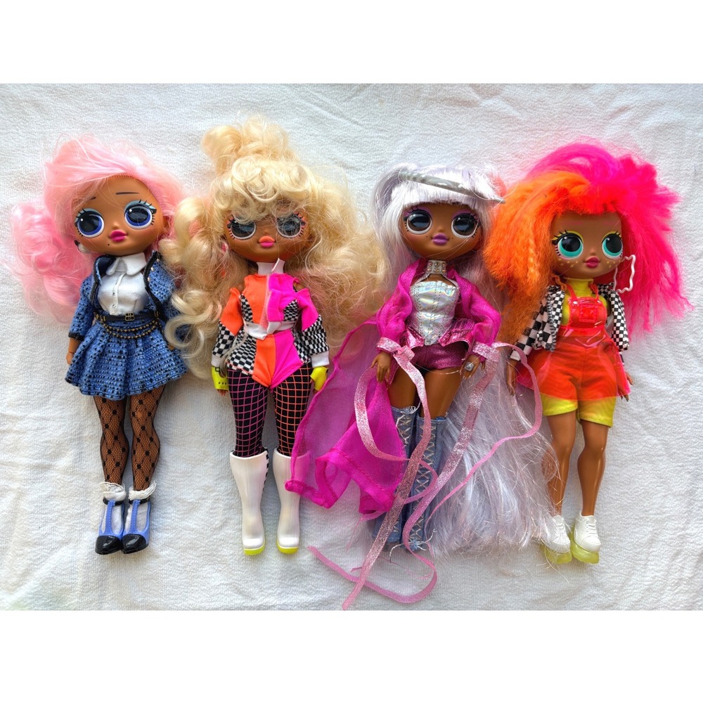 LOL Surprise OMG Doll Lot of 4 Uptown Girl Speedster Kitty K Neonlicious Fashion